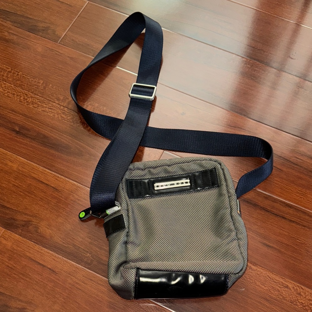 Hugo Boss Black and Gray Messenger Bag